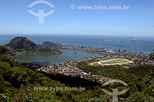  Subject: View of the Rodrigo de Freitas Lagoon and Gavea Hippodrome / Place: Lagoa neighborhood - Rio de Janeiro city - Rio de Janeiro state (RJ) - Brazil / Date: 12/2007 
