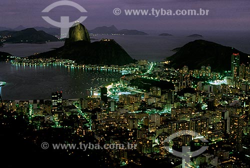  Subject: Botafogo bay and the Sugar loaf viewed from Mirante Dona Marta  ( Dona Marta Observatory )  / Place: Rio de Janeiro city - Rio de Janeiro state (RJ) - Brazil / Date: 1994 