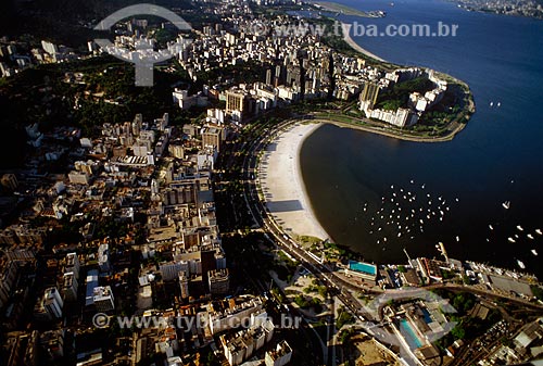  Subject: Aerial View of Botafogo Cove / Place: Botafogo neighborhood - Rio de Janeiro city - Rio de Janeiro state (RJ) - Brazil / Date: 1996 