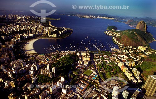  Subject: Aerial View of Botafogo Cove / Place: Botafogo neighborhood - Rio de Janeiro city - Rio de Janeiro state (RJ) - Brazil / Date: 1996 