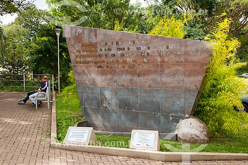  Subject: Monument to muleteers in Armando Sbeghen Square / Place: Passo Fundo city - Rio Grande do Sul state (RS) - Brazil / Date: 03/2011 