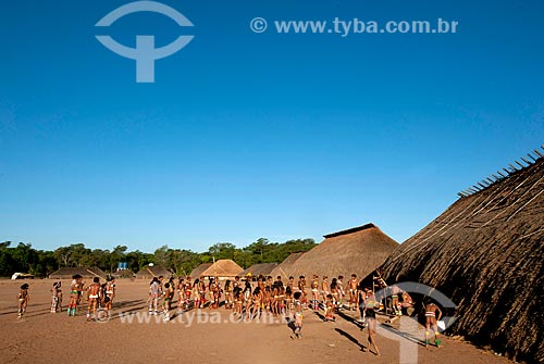  Subject: Indian Kalapalo in Aiha Village if preparing for Jawari / Place: Querencia city - Mato Grosso state (MT) - Brazil / Date: 07/2011 