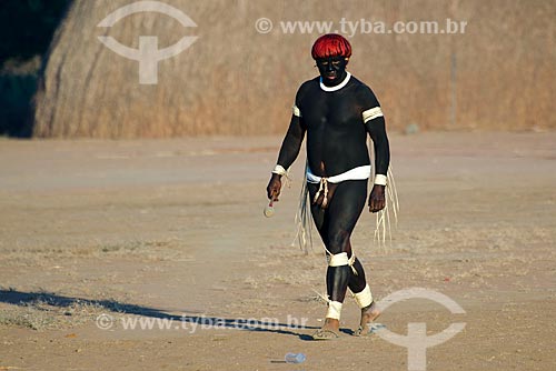  Subject: Indians Kalapalo in Aiha Village painted for Jawari  / Place: Querencia city - Mato Grosso state (MT) - Brazil / Date: 07/2011 