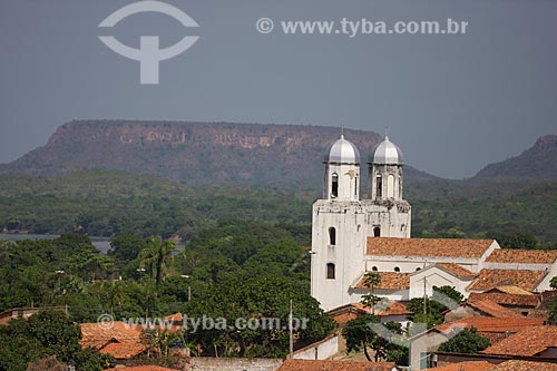  Subject: View of Sao Gonçalo Church in the background Parnaiba River / Place: Amarante  city - Piauí state (PI) - Brasil  / Date: 11/2009 