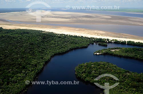  Subject: View of the Anavilhanas Archipelago - It is located between the municipalities of Manaus and Novo Airao - biggest drought registered / Place: Amazonas state (AM) - Brazil / Date: 11/2010 