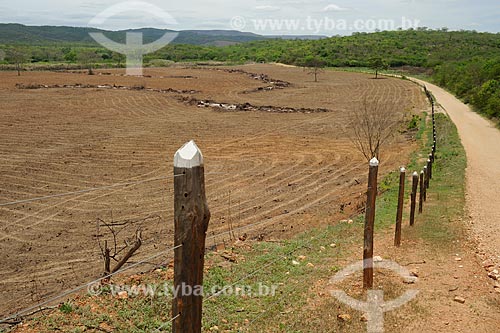  Subject: Property fenced and plowed for planting / Place: Aracuai city - Minas Gerais state (MG) - Brazil / Date: 11/2011 