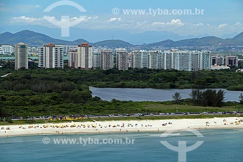  Subject: Aerial view of beach and Reserva de Marapendi  (Marapendi Reserve) / Place: Recreio dos Bandeirantes neighborhood - Rio de Janeiro city - Rio de Janeiro state (RJ) - Brazil / Date: 01/2012 