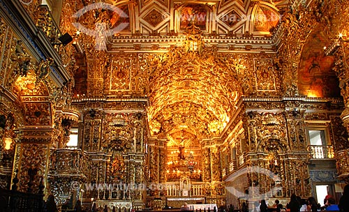  Subject: Interior of Sao Francisco Church  / Place: Salvador city - Bahia state (BA) - Brazil / Date: 01/2012 