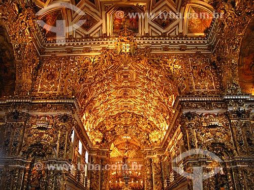  Subject: Interior of Sao Francisco Church  / Place: Salvador city - Bahia state (BA) - Brazil / Date: 01/2012 