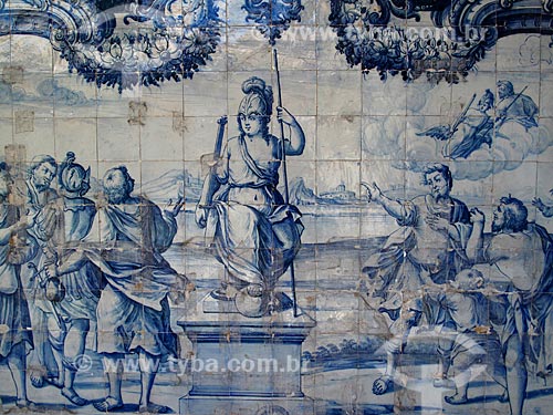  Subject: Portuguese Tiles in the Interior of Sao Francisco Church  / Place: Salvador city - Bahia state (BA) - Brazil / Date: 01/2012 