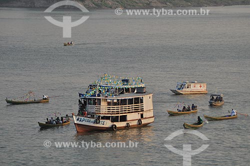  Subject: Boats on Madeira River / Place: Sao Carlos do Jamari district - Porto Velho city - Rondonia state (RO) - Brazil / Date: 10/2010 