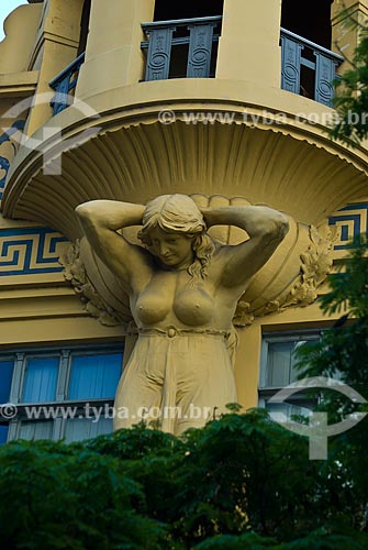  Subject: Sculpture of Egyptian House - Varejao Palace in Andradas street - old Praia street / Place: Porto Alegre city - Rio Grande do Sul state (RS) - Brazil / Date: 12/2011 