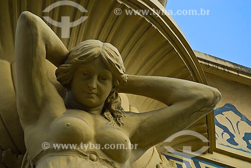  Subject: Sculpture of Egyptian House - Varejao Palace in Andradas street - Old Praia street / Place: Porto Alegre city - Rio Grande do Sul state (RS) - Brazil / Date: 12/2011 