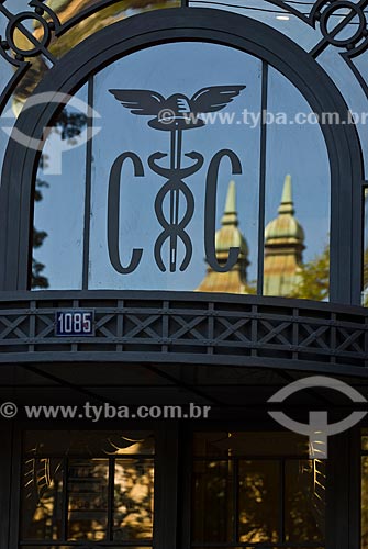  Subject: Detail of the Facade of the Commerce Club in Andradas street / Place: Porto Alegre city - Rio Grande do Sul state (RS) - Brazil / Date: 12/2011 