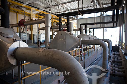  Sugar cane bagasse in the Cogeneration Plant (Sugar, Ethanol and Electricity) - Guarani company  - Olimpia city - Sao Paulo state (SP) - Brazil