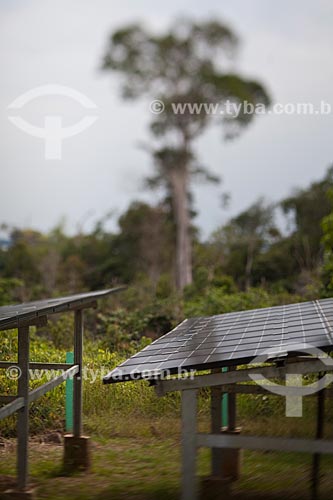  Subject: Mini photovoltaic plant on community of Bom Jesus do Puduari / Place: Novo Airao city - Amazonas state (AM) - Brazil / Date: 10/2011 