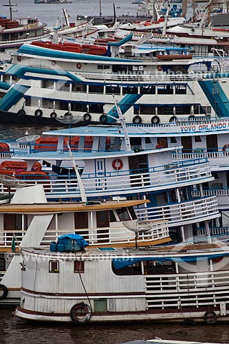  Subject: Boats in the port of Manaus / Place: Manaus city - Amazonas state (AM) - Brazil / Date: 10/2011 