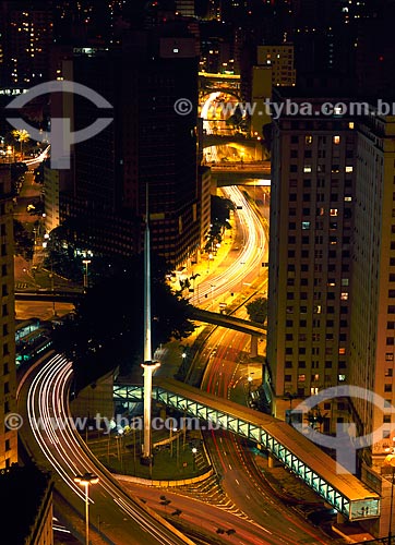 Subject: Night view of the Bandeira Square / Place: Sao Paulo city - Sao Paulo state (SP) - Brazil / Date: 05/2009 