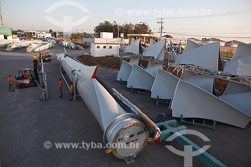  Subject: Wobben Windpower Industry / Enercon - Courtyard with E-70 shovels / Place: Sorocaba city - Sao Paulo state (SP) - Brazil / Date: 09/2011 