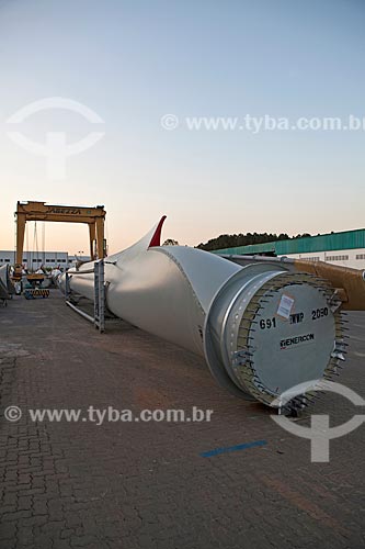  Subject: Wobben Windpower Industry / Enercon - Courtyard with E-70 shovels / Place: Sorocaba city - Sao Paulo state (SP) - Brazil / Date: 09/2011 