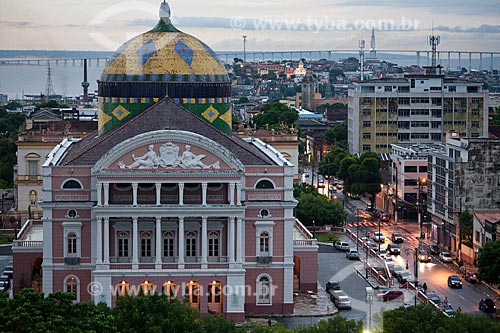  Subject: View of Amazonas Theatre with Negro River in the background / Place: Manaus city - Amazonas state (AM) - Brazil / Date: 10/2011 