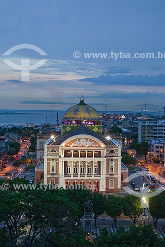  Subject: View of Amazonas Theatre with Negro River in the background / Place: Manaus city - Amazonas state (AM) - Brazil / Date: 10/2011 
