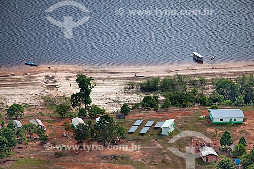  Subject: Aerial view of comunity of Sobrado / Place: Novo Airão city - Amazonas state (AM) - Brazil / Date: 10/2011 