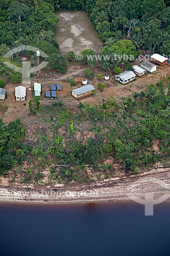  Subject: Aerial view of comunity of Aracari / Place: Novo Airão city - Amazonas state (AM) - Brazil / Date: 10/2011 