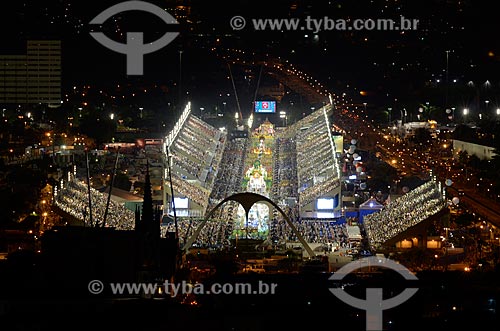 Subject: View of the Sambadrome during the parade of the samba school / Place: Rio de Janeiro city - Rio de Janeiro state (RJ) - Brazil / Date: 02/2012 