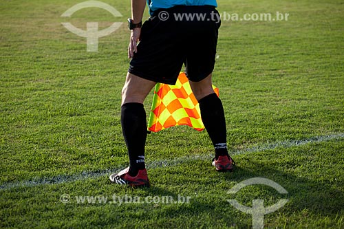  Subject: Assistant referee on the side of the soccer field - Game Ceara x Santos / Place: Fortaleza city - Ceara state (CE) - Brazil / Date: 11/2011 