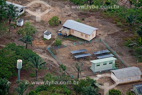  Subject: Aerial view of riverine community of Aracari / Place: Novo Airao city - Amazonas state (AM) - Brazil / Date: 10/2011 