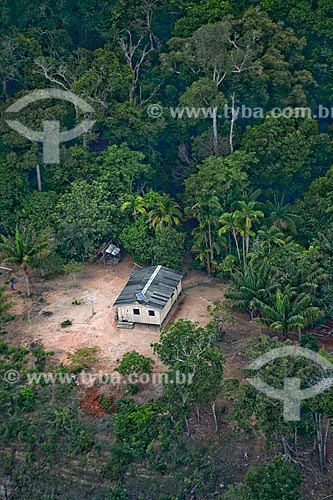  Subject: Aerial view of riverine community of Aracari / Place: Novo Airao city - Amazonas state (AM) - Brazil / Date: 10/2011 