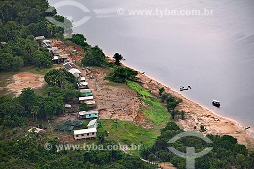  Subject: Aerial view of riverine community of Terra Nova / Place: Amazonas state (AM) - Brazil / Date: 10/2011 