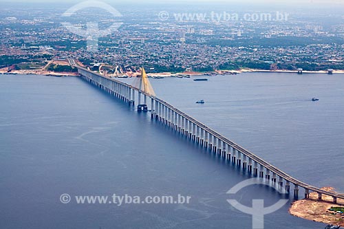  Subject: Aerial view of Rio Negro Bridge / Place: Manaus city - Amazonas state (AM) - Brazil / Date: 10/2011 