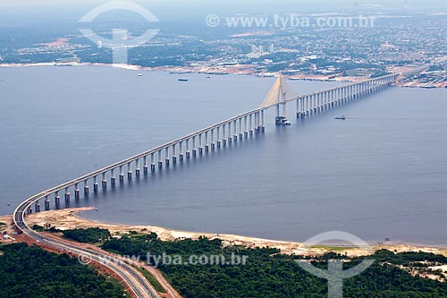  Subject: Aerial view of Rio Negro Bridge / Place: Manaus city - Amazonas state (AM) - Brazil / Date: 10/2011 