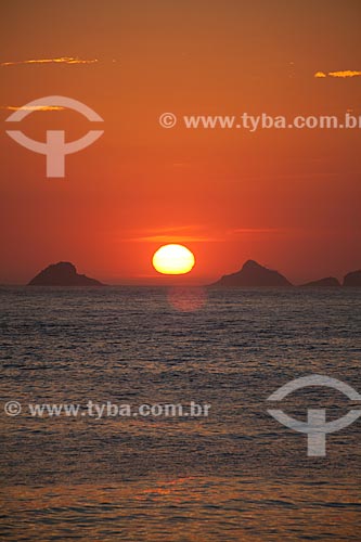  Subject: View of sunset on Arpoador Beach / Place: Ipanema neighborhood - Rio de Janeiro city - Rio de Janeiro state (RJ) - Brazil / Date: 12/2011 