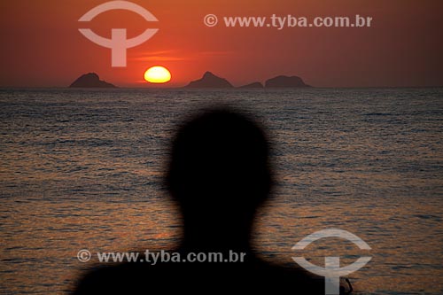  Subject: View of sunset on Arpoador Beach / Place: Ipanema neighborhood - Rio de Janeiro city - Rio de Janeiro state (RJ) - Brazil / Date: 12/2011 