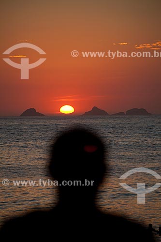  Subject: View of sunset on Arpoador Beach / Place: Ipanema neighborhood - Rio de Janeiro city - Rio de Janeiro state (RJ) - Brazil / Date: 12/2011 