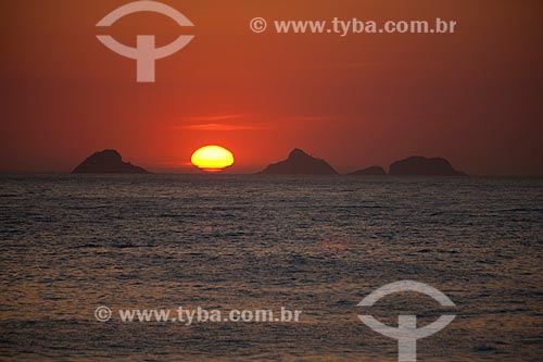  Subject: View of sunset on Arpoador Beach / Place: Ipanema neighborhood - Rio de Janeiro city - Rio de Janeiro state (RJ) - Brazil / Date: 12/2011 