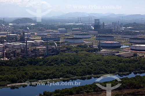  Subject: Aerial view of Duque de Caxias Refinery with Iguacu River beside / Place: Duque de Caxias city - Rio de Janeiro state (RJ) - Brazil / Date: 03/2012 