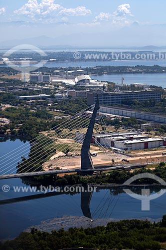  Subject: Aerial view of the Saber Bridge - Link between mainland and University City  / Place: Rio de Janeiro city - Rio de Janeiro state (RJ) - Brazil / Date: 03/2012 