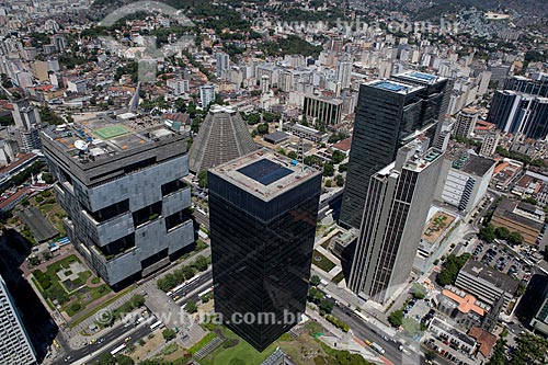  Subject:  Aerial view of the Petrobras headquarters and the BNDES building  / Place: City center - Rio de Janeiro city - Rio de Janeiro state  (RJ) - Brazil / Date: 03/2012 