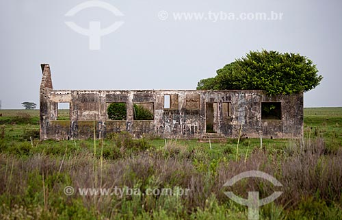  Subject: Ruins of farmhouse - Highway BR-471 height of 571 KM / Place: Santa Vitoria do Palmar city - Rio Grande do Sul state (RS) - Brazil / Date: 02/2012 