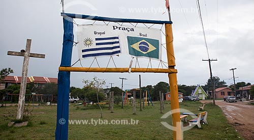  Subject: Square in Barra do Chui Balneary - Brazil-Uruguay Border / Place: Santa Vitoria do Palmar city - Rio Grande do Sul state (RS) - Brazil / Date: 02/2012 