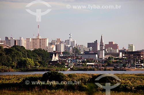  Subject: Sao Goncalo channel with com city in the background / Place: Pelotas city - Rio Grande do Sul state (RS) - Brazil / Date: 02/2012 