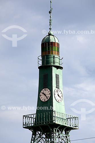  Subject: Clock tower and Iron Lighthouse of the Public Market of Pelotas city / Place: Pelotas city - Rio Grande do Sul state (RS) - Brazil / Date: 02/2012 