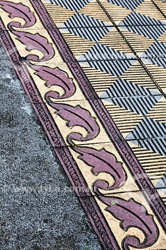  Subject: Ceramic floor in the Coronel Pedro Osorio Square / Place: Pelotas city - Rio Grande do Sul state (RS) - Brazil / Date: 02/2012 
