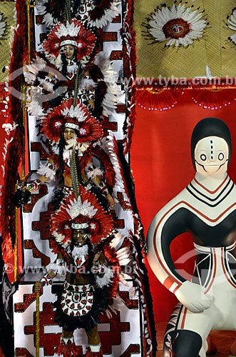  Subject: Parade of Estacao Primeira de Mangueira Samba School - Highlight dressed of indian women dancing in the floats - Plot in 2012 - I?m going to celebrate! I am an Indian Chief, I am Mangueira / Place: Rio de Janeiro city - Rio de Janeiro state 