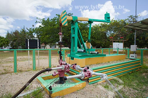  Pumping Unit oil in well 9-MO-014-RN - First oil well exploited commercially in Brazil - Located on property of the Hotel Thermas Mossoro - In business since 1980 and from 2004 operates solar energy  - Mossoro city - Rio Grande do Norte state (RN) - Brazil