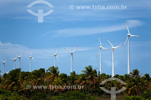  Subject: Wind turbines of Rio do Fogo Wind Farm - Potiguar coast / Place: Rio do Fogo city - Rio Grande do Norte state (RN) - Brazil / Date: 03/2012 